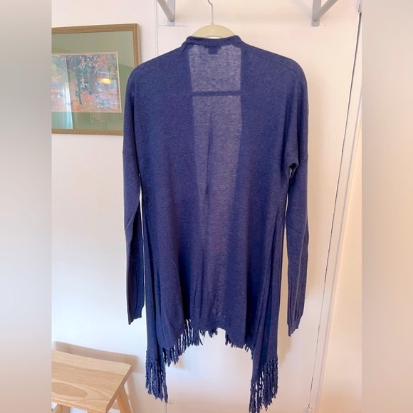 THEORY tasseled cardigan. Size Large - Picture 2 of 6